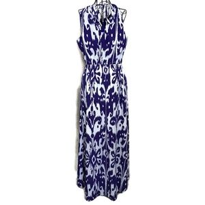 Athleta Maxi Dress w/ Bra Abstract Print Tassels